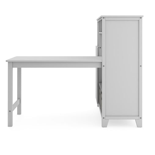 G76911 Martha Stewart Living and Learning Kids' Media System with Desk Extension Gray Side 2 | Gray