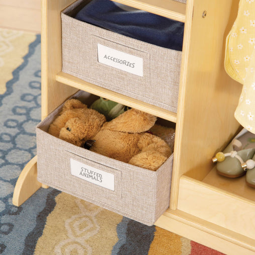 G80320 EdQ Dress Up Storage with Bins Natural Env Detail 1 | Natural