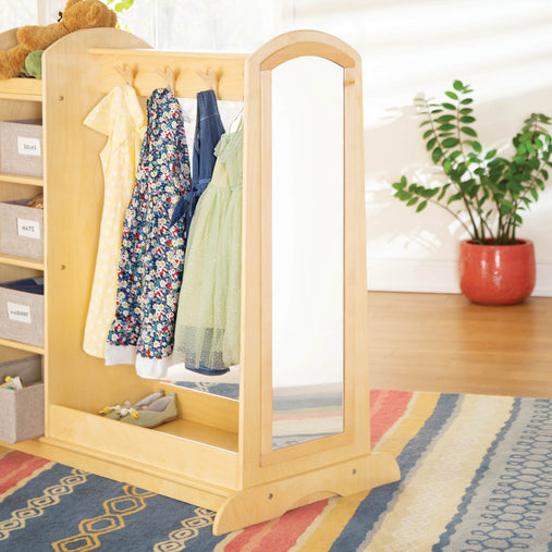 G80320 EdQ Dress Up Storage with Bins Natural Env Detail 3 | Natural