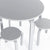 G81047 Nordic Table and Chairs Set Gray Product Angled Top Table | Gray