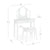 G85710 Classic Vanity and Stool white dimension | White