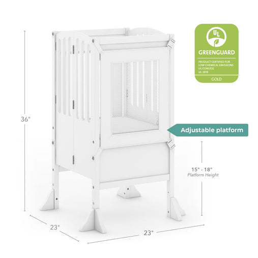 G97329 Contemporary Kitchen Helper White Dimension  Greenguard | White