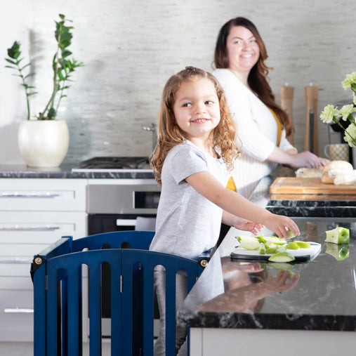 G97330 Contemporary Kitchen Helper Royal Navy  Lifestyle Detail | Royal Navy