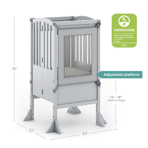 G97337 Contemporary Kitchen Helper Gray Dimension  Greenguard | Gray