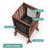 G97340 Contemporary Kitchen Helper Walnut Saftey | Walnut