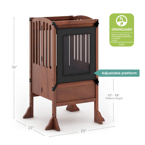 G97340 Contemporary Kitchen Helper Walnut Dimension  Greenguard | Walnut