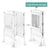 G97406 Contemporary Kitchen Helper Double White Folding | White
