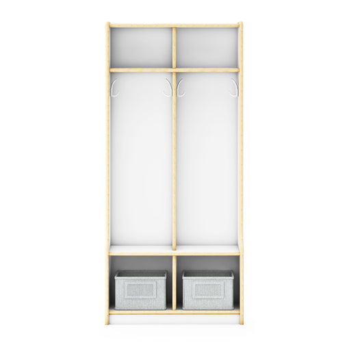 G80414 EdQ 2-Section Locker with Bench White Silo 2 Front | White