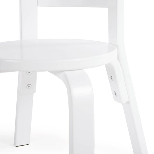 G81041 Nordic Table and 4 Chairs White Silo 3 Chair Detail A | White