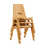 U64107 Chunky Leg Chair 15.5in Natural Stack | 39 cm