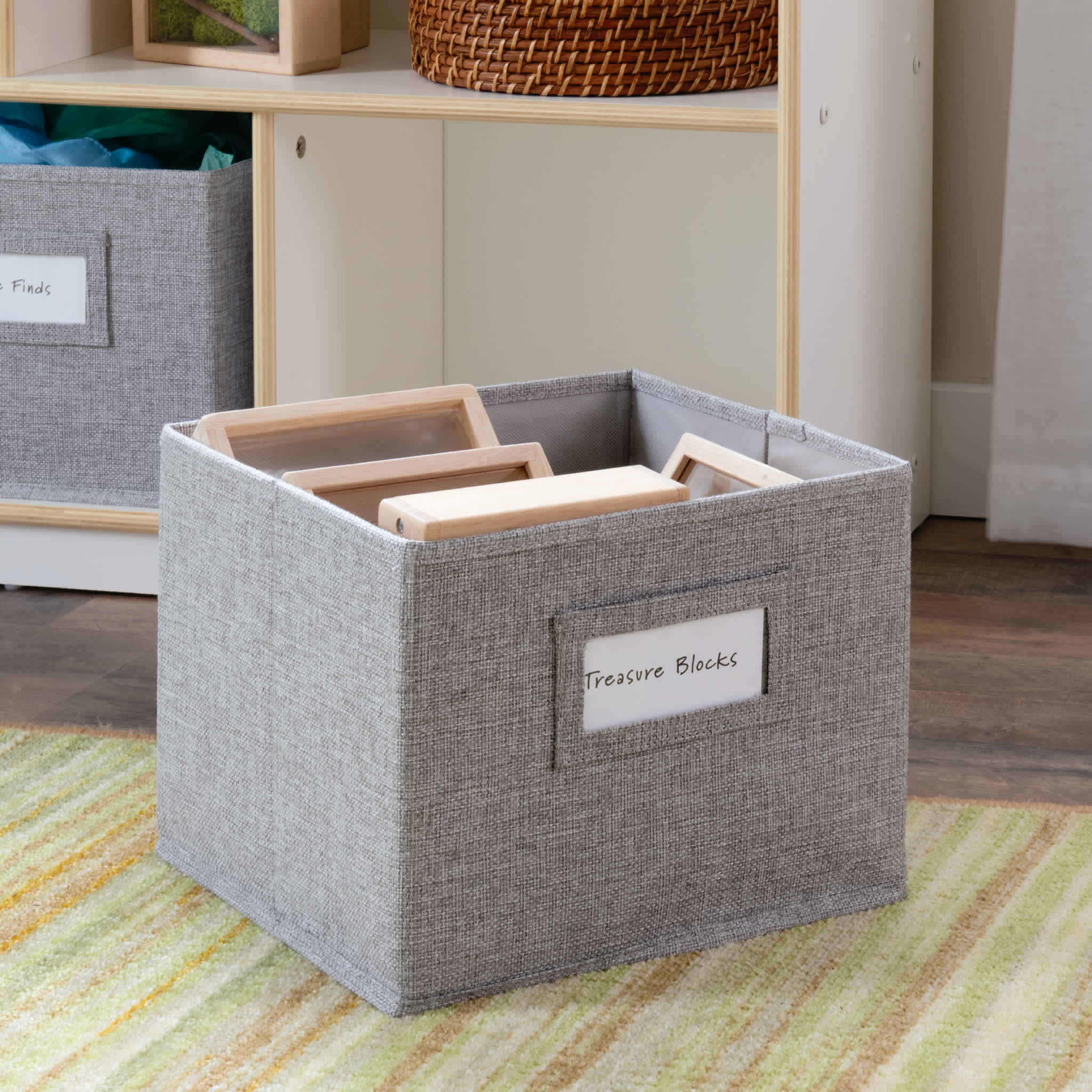 EdQ 2-Shelf 5-Compartment Storage with Bins - 24