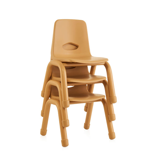 U64105 Chunky Leg Chair 11in Natural Stack | 29 cm