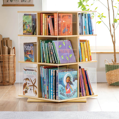 G80338 EdQ Rotating Big Book Display Natural Env 2511 | Natural