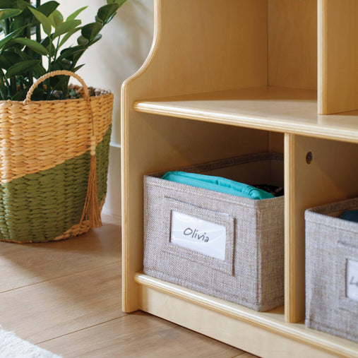G80417 EdQ 5-Section Locker with Bench Natural Env 1560 Detail | Natural