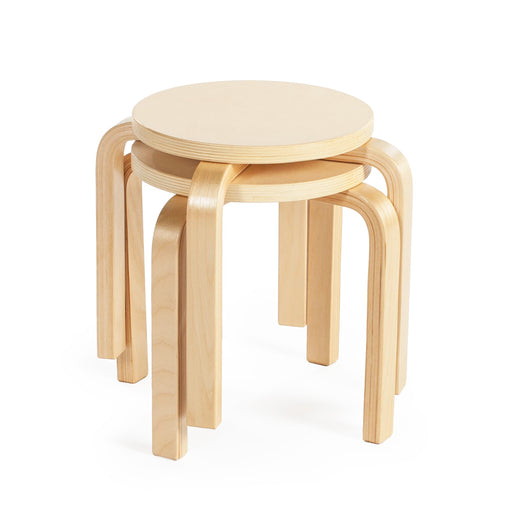 G82042 Nordic Stools Set of 2 Natural Silo 2 2-Stacked | Natural