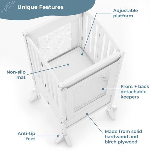 G97548 Kitchen Helper Features Contemporary White | White