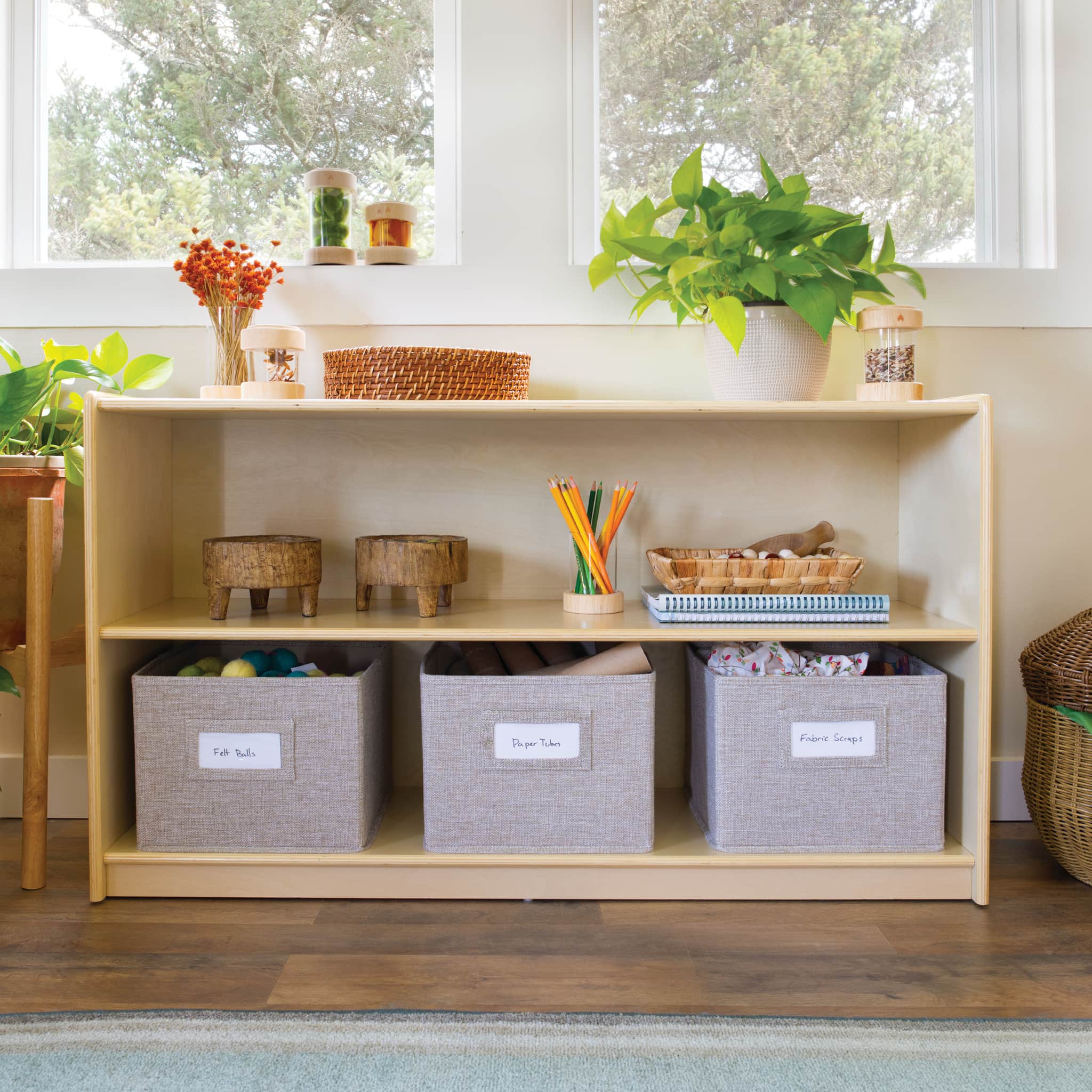 EdQ 2-Shelf Open Storage with Bins - 24