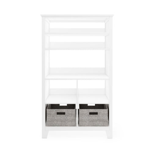 G76805 Martha Stewart Living and Learning Kids' Tall Bookcase White Front | Linen White