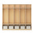 G80417 EdQ 5-Section Locker with Bench Natural Silo 2 Front | Natural