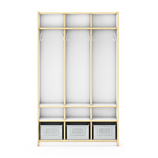 G80410 EdQ 3-Section Locker White Silo 2 Front | White