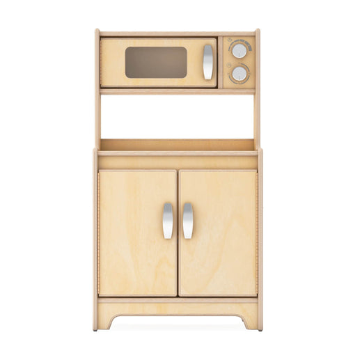 G80435 EdQ Kitchen Microwave and Cupboard Natural Silo 2 Front | Natural
