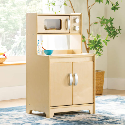 G80435 EdQ Kitchen Microwave and Cupboard Natural Env 5368 | Natural