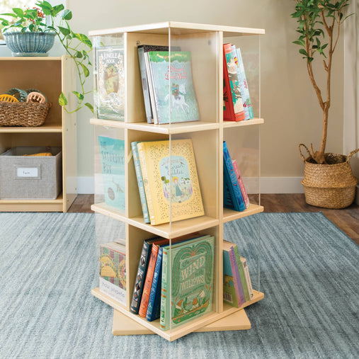 Présentoir pour livres sur roulettes Présentoir pour livres sur roulettes