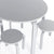 G81047 Nordic Table and Chairs Set Gray Product Angled Top Table | Gray
