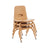 U67104 Tapered Leg Chair Natural Stack | 24 cm