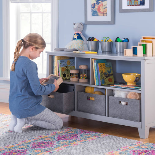 G76904 Low Book Shelf Lifestyle  | Gray