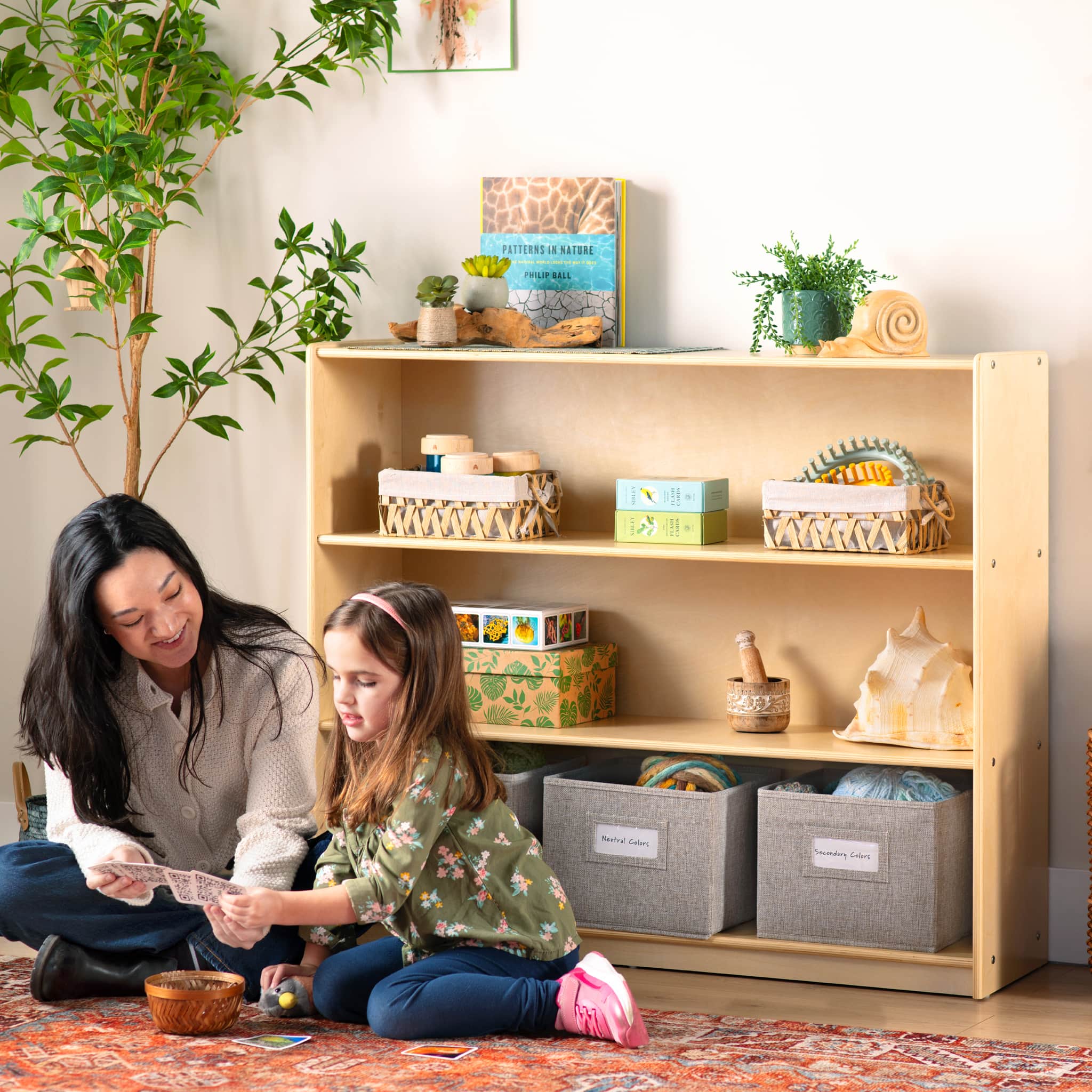 EdQ 3-Shelf Open Storage with Bins - 36