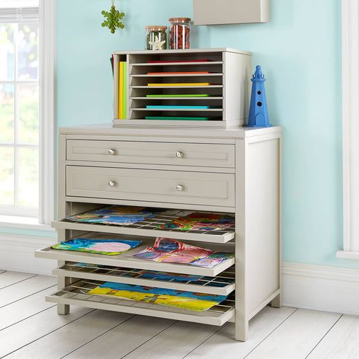 G77200 Martha Stewart Crafting Kids Art Storage with Drying Racks Gray Env 2 | Gray