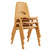 U64108 Chunky Leg Chair 17.5in Natural Stack | 44 cm