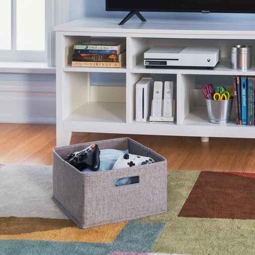 G76803 Media Console White  Env Detail | Linen White