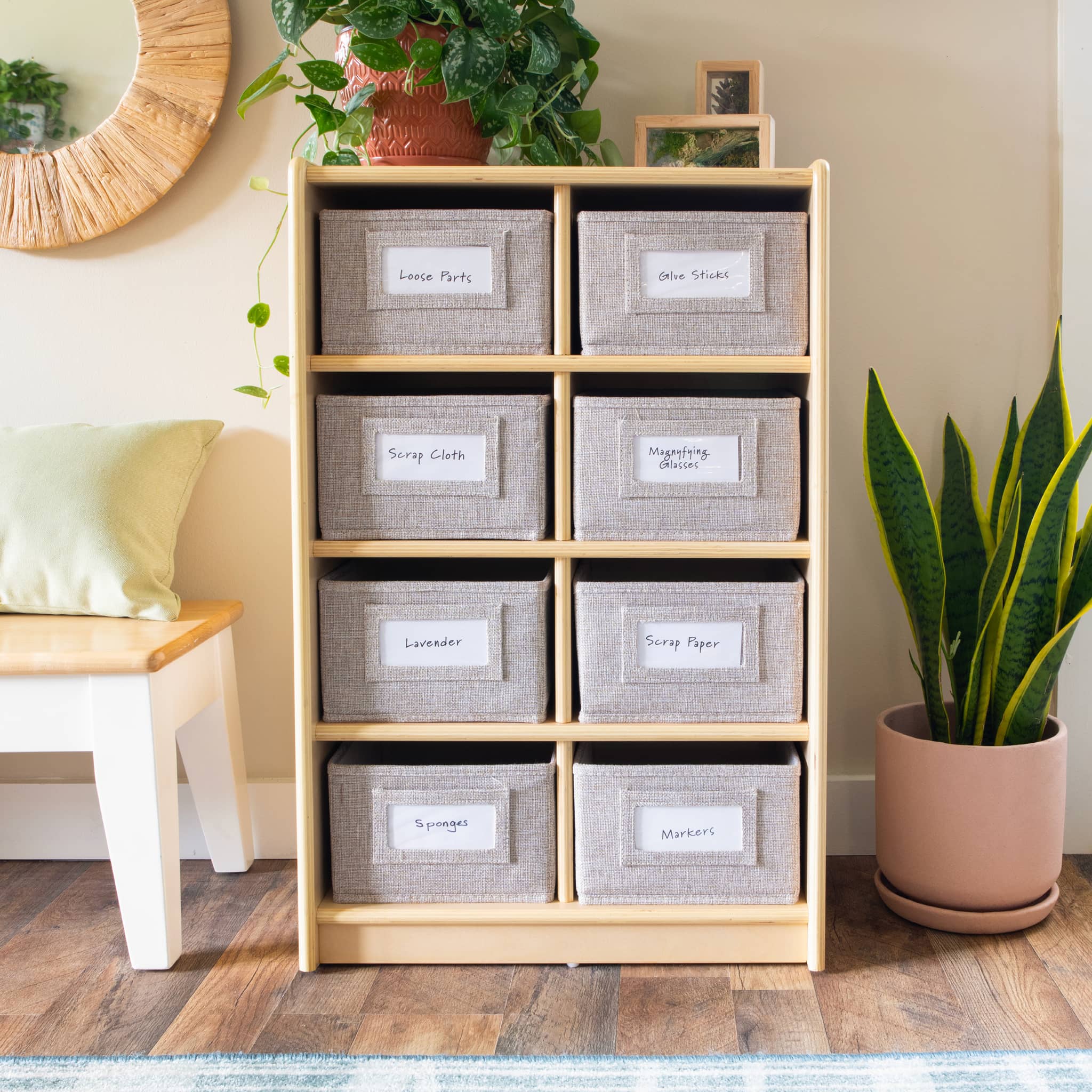 EdQ 8 Cubby Bin Storage Organizer - 30