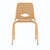 U67107 Tapered Leg Stackable Chair 40 cm Natural Front | 39 cm