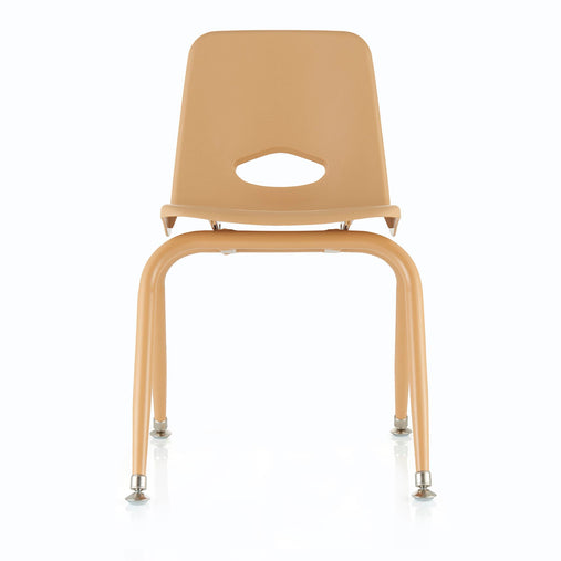 U67107 Tapered Leg Stackable Chair 40 cm Natural Front | 39 cm
