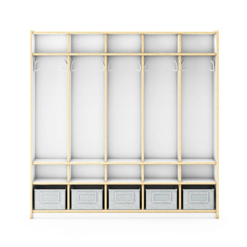 G80412 EdQ 5-Section Locker White Silo 2 Front | White