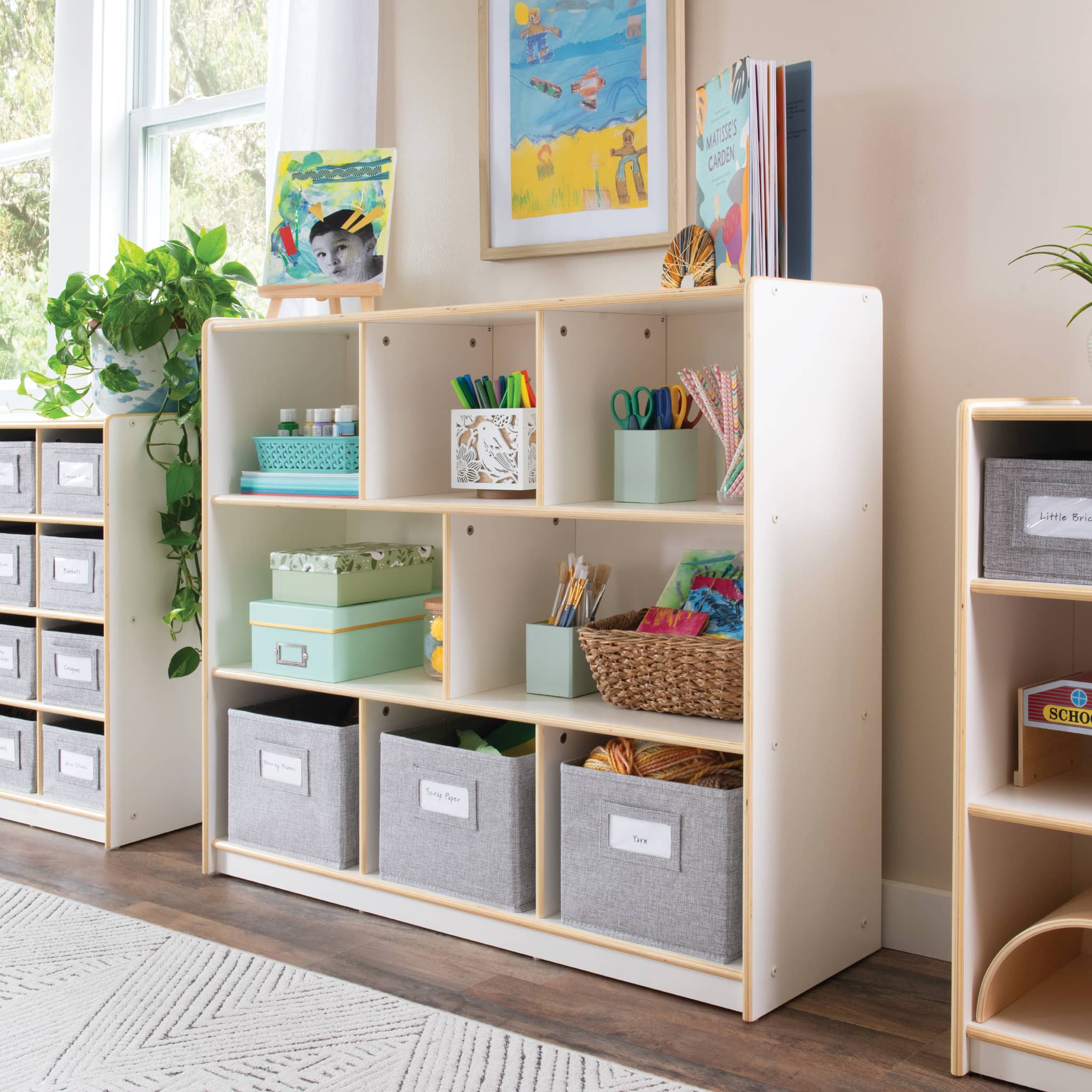 【Peco】AQセット+MyBigBook EdQ 3-Shelf 8-Compartment Storage with Bins - 36