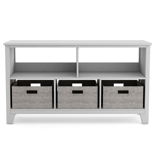 G76904 Martha Stewart Living and Learning Kids' Low Bookcase Gray Front | Gray