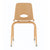 U67108 Tapered Leg Stackable Chair 40 cm Natural FRONT | 44 cm