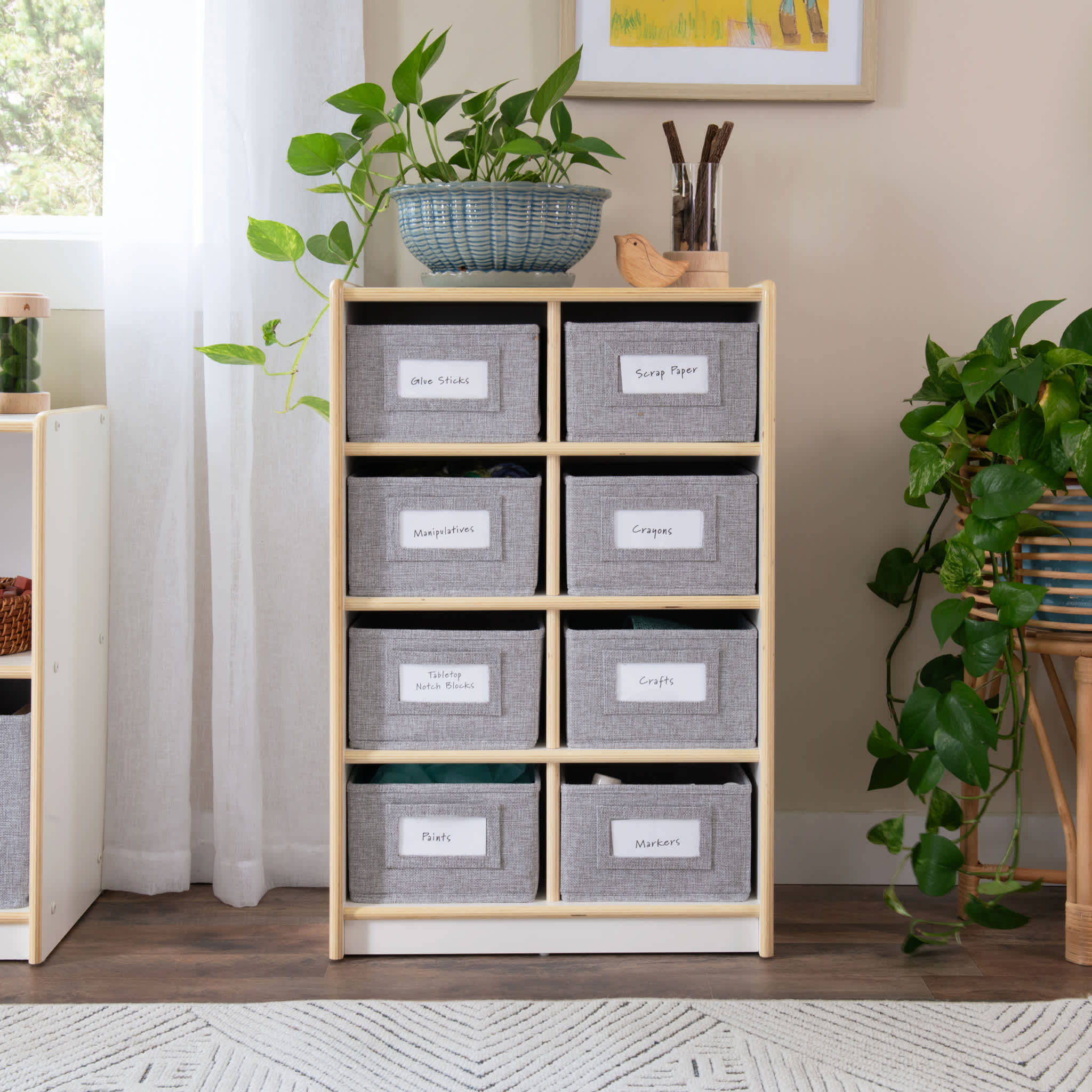 EdQ 8 Cubby Bin Storage Organizer - 30