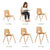 U67108 Tapered Leg Chair 44 cm 17.5in | 44 cm