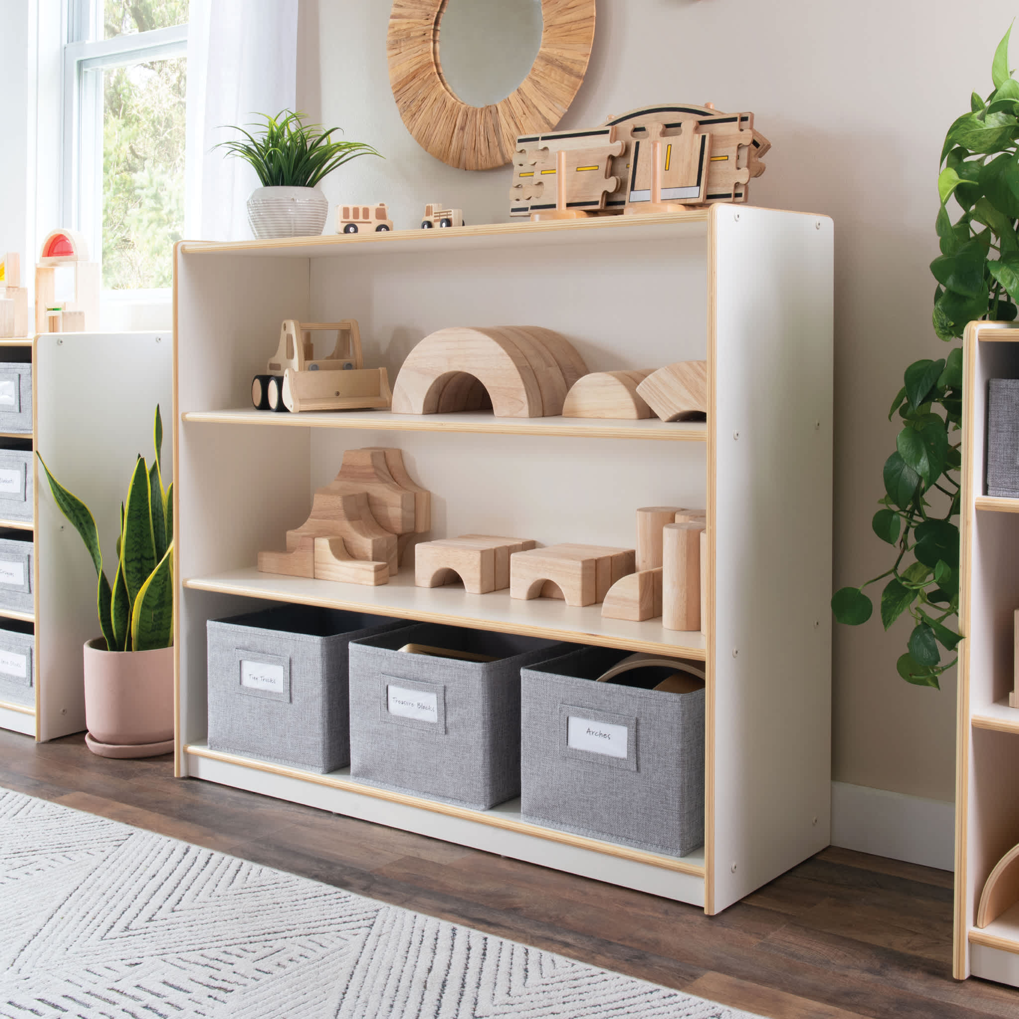 EdQ 3-Shelf Open Storage with Bins - 36